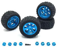 ALU Felgen mit Off-Road Reifen 86mm x 42.5mm Aufnahme HEX 12
