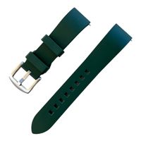 Rubber Strap Kautschuk Armband 22 mm dunkel grün oliv 0415