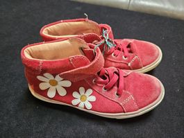 Lurchi Mädchen Schuhe, Grösse 33, Rot mit süssem Blumen-Moti