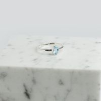 Ring Silber 925 & blaue Topaz (14502)