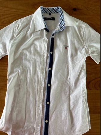 GANT Damenbluse weiss Gr. S Kurzarm