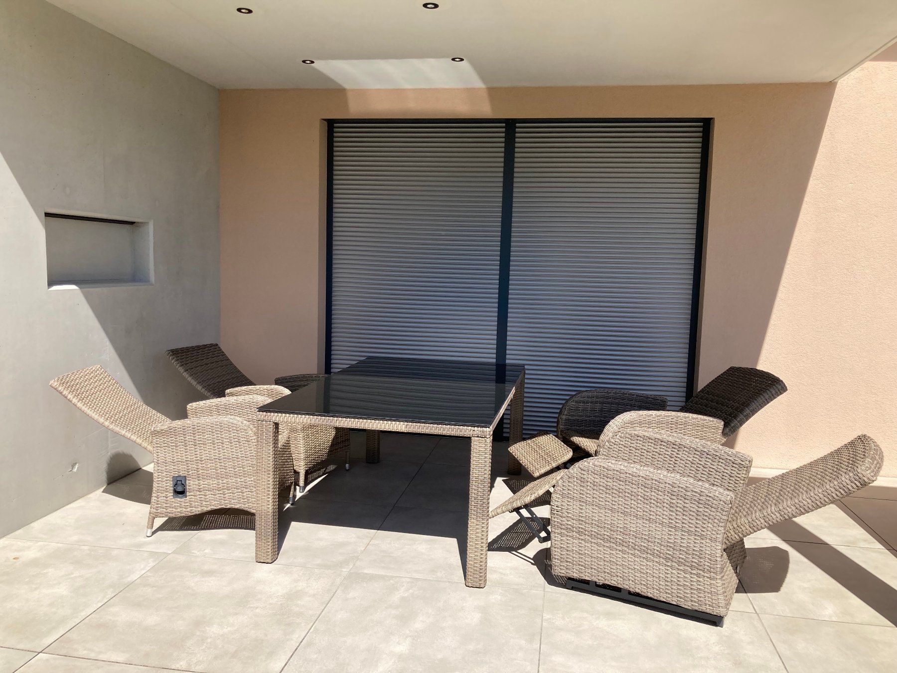 Set di tavolo e panche: Premium Gartenmöbel Set Ploß Rabida Diningtisch + 4 Sessel – Usato da Büsingen venduto da aue_2mh6 2