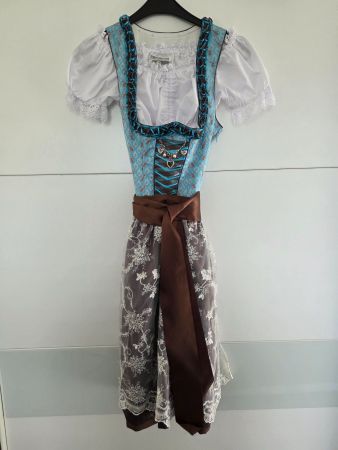 Hellblaues Dirndl von *Trachten mit Herz* / Grösse 34 occ.