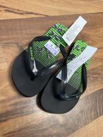 Flip Flops, Grösse 33/34, schwarz/grün