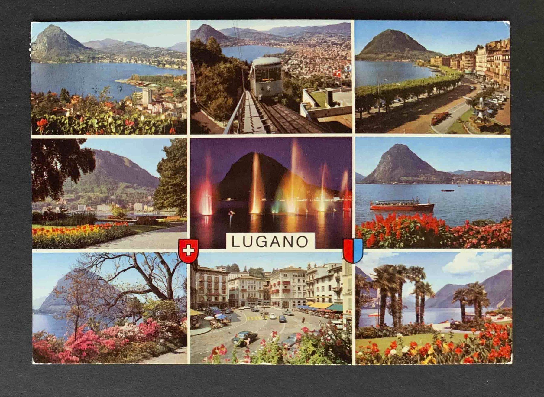 Cartoline postali: AK Lugano Mehrbild Karte – Usato da Goldau venduto da artelier1