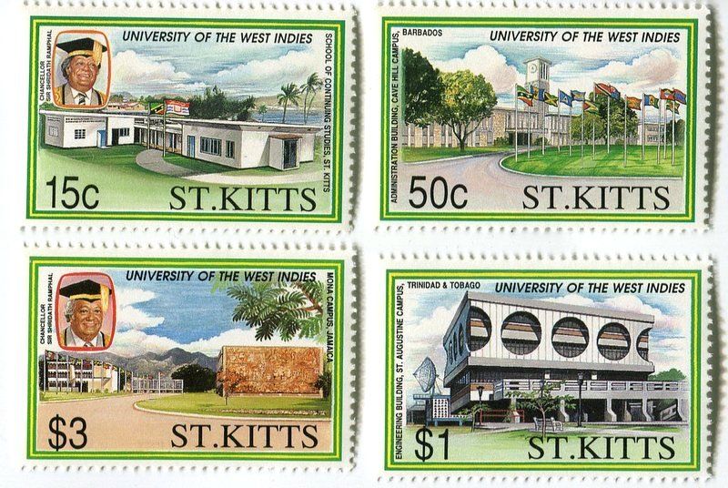 Alle Briefmarken: Briefmarken "Universität". St. Kitts. – Neu und originalverpackt aus Basel von Butsch5