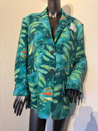 Stylische Blazer mit speziellem Muster Grün Gr L XL