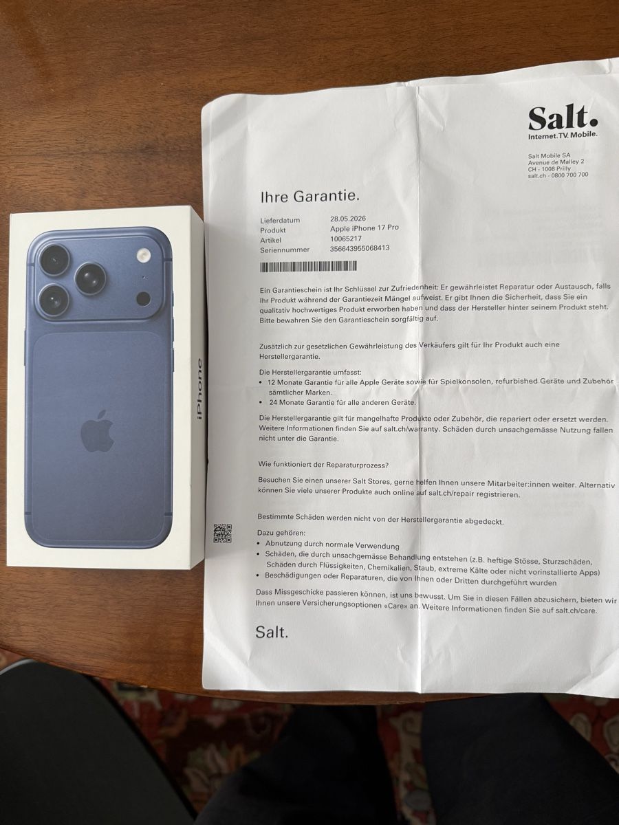 Apple Telefoni cellulari / Smartphones: iPhone 17pro 256 GB blau – Nuovo e nell'imballaggio originale da Zürich venduto da Nsab87 6