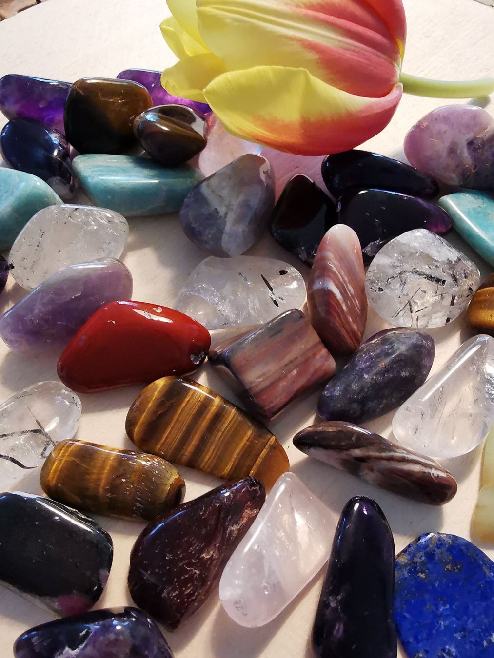 Pietre preziose: 3cm grosse, bunt gemischte Schmuck/Edelsteine (ca. 40 Stück) – Nuovo e nell'imballaggio originale da Dierikon venduto da Buntspecht-10 1