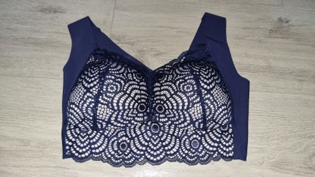 Damen Bustier Gr. S Spitze, Dunkelblau NEU
