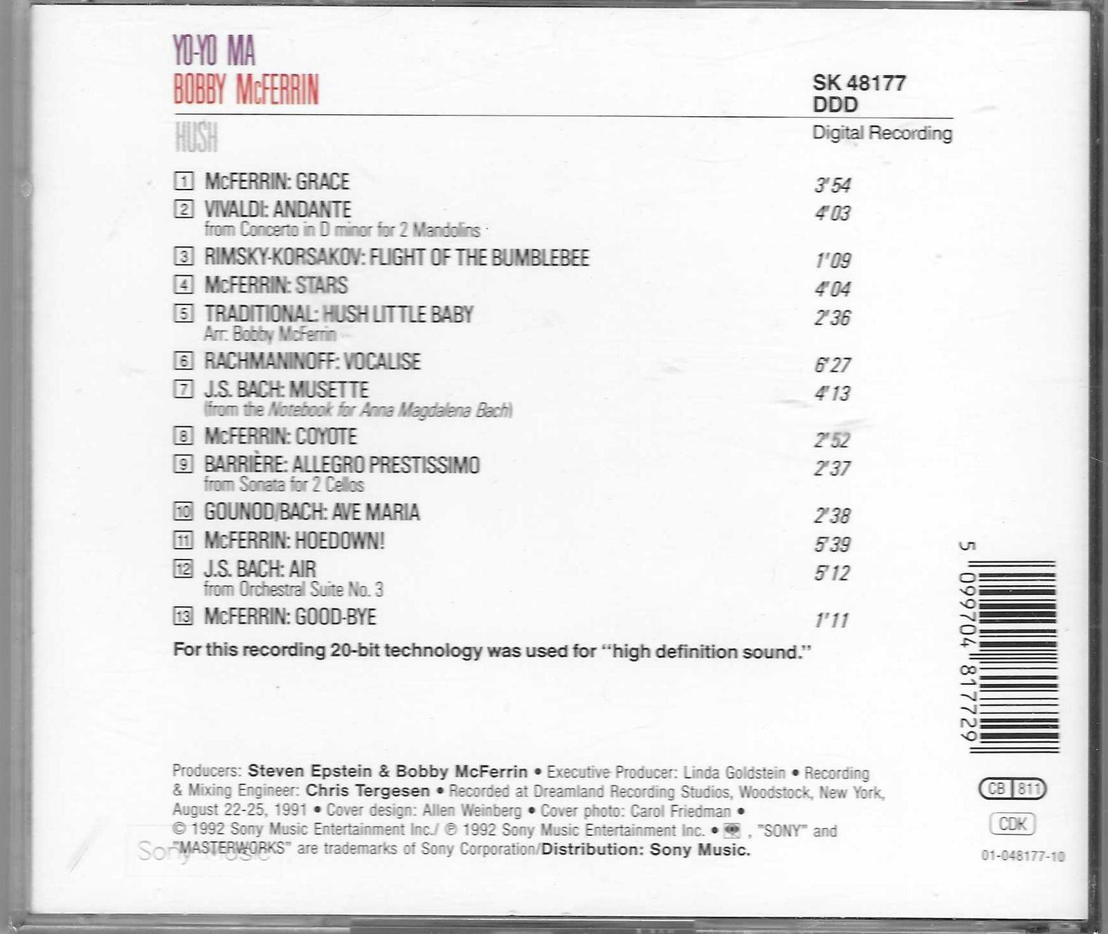 CDs: BOBBY Mc FERRY  -  YO - YO MA – D'occasion à Bex par Giorgiob 1
