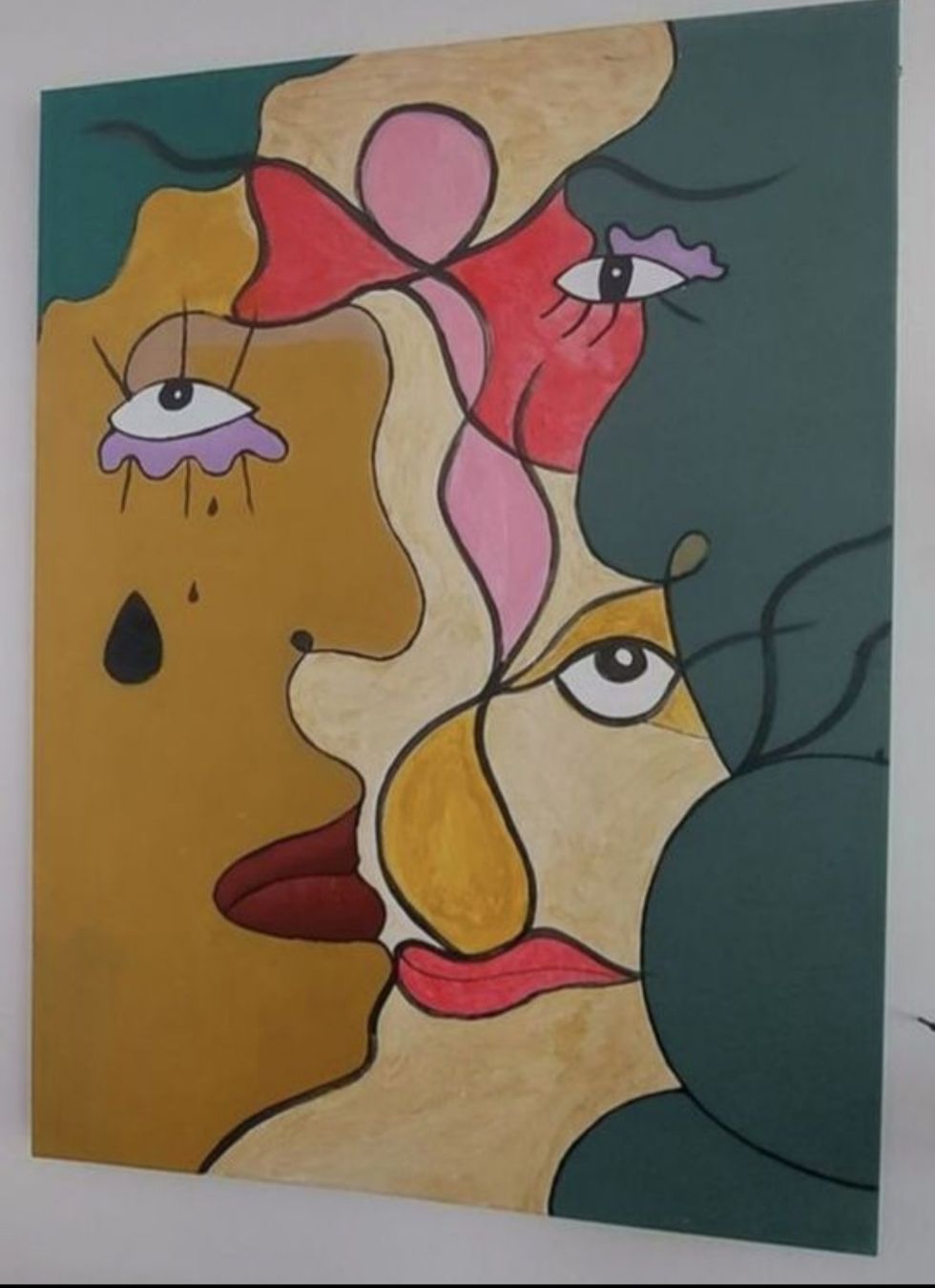 Tableaux: Gemälde " Blickfang " handmade 60×80 – Neuf (Voir description) à Riehen par Steinbock1970 1
