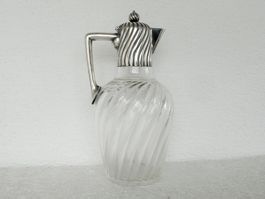 J. H. WERNER WEINKARAFFE vintage Krug Silber 800 Art Nouveau