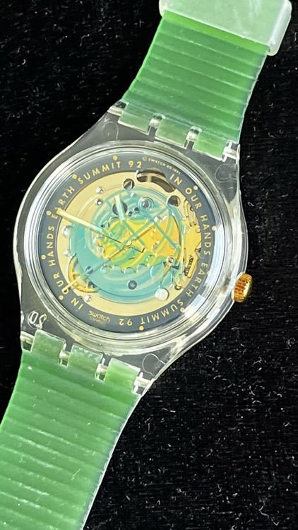 Swatch Montres: Swatch Earth Summit 92 Automatik Uhr Grün - Rarität! – Neuf (Voir description) à Grenchen par chththl