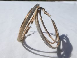Grosse 3-fach Creolen, Modeschmuck
