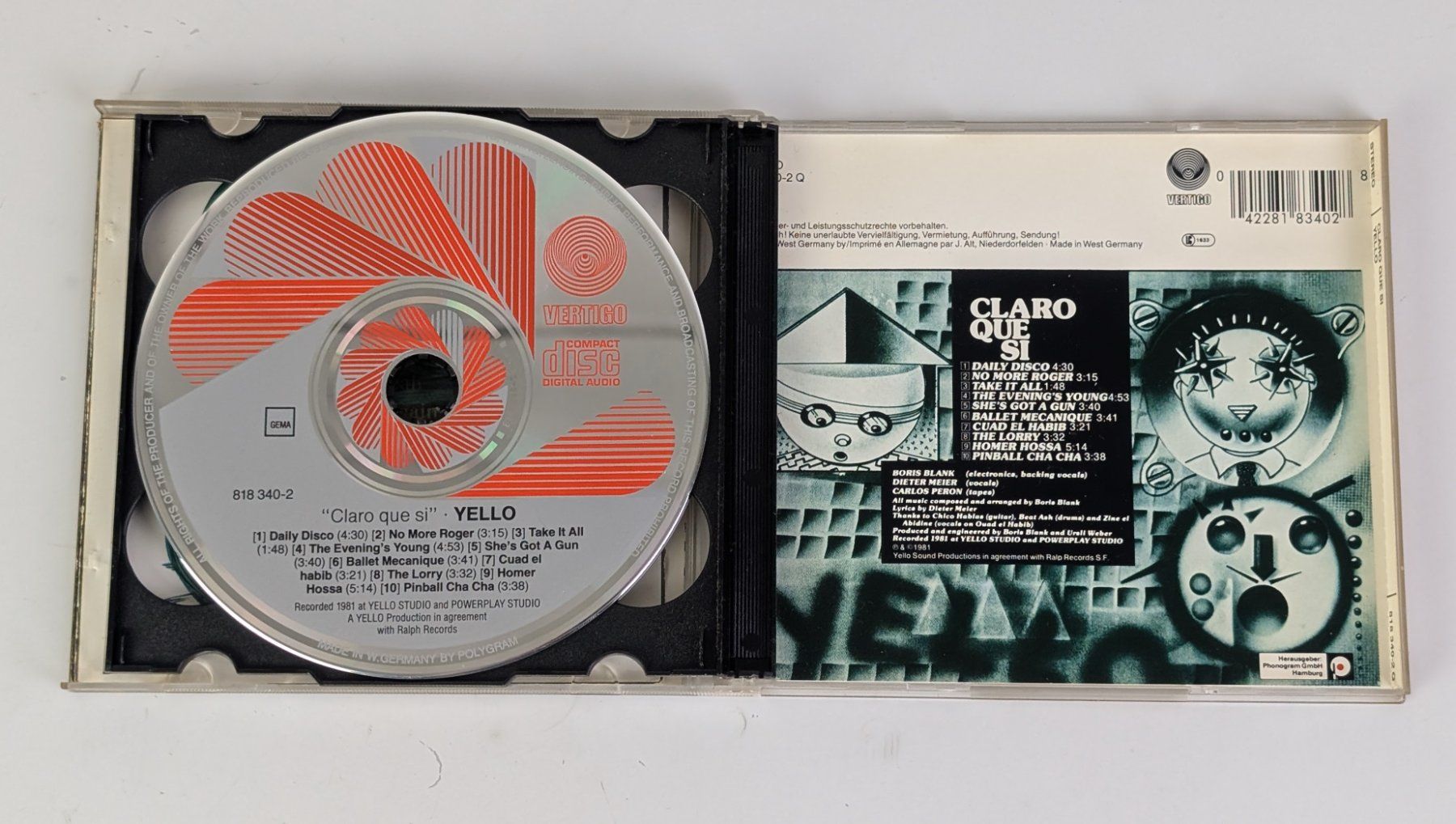 CDs: Yello - Claro Que Si - CD - 1981 - Selten - Top – Gebraucht aus Zürich von 1.Simon 3
