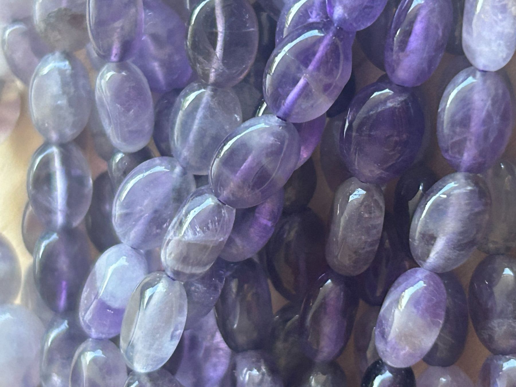Edelsteine: Strang echte Amethyst oval 6 x 8 mm – Neu und originalverpackt aus Niederrohrdorf von Ytobi 1