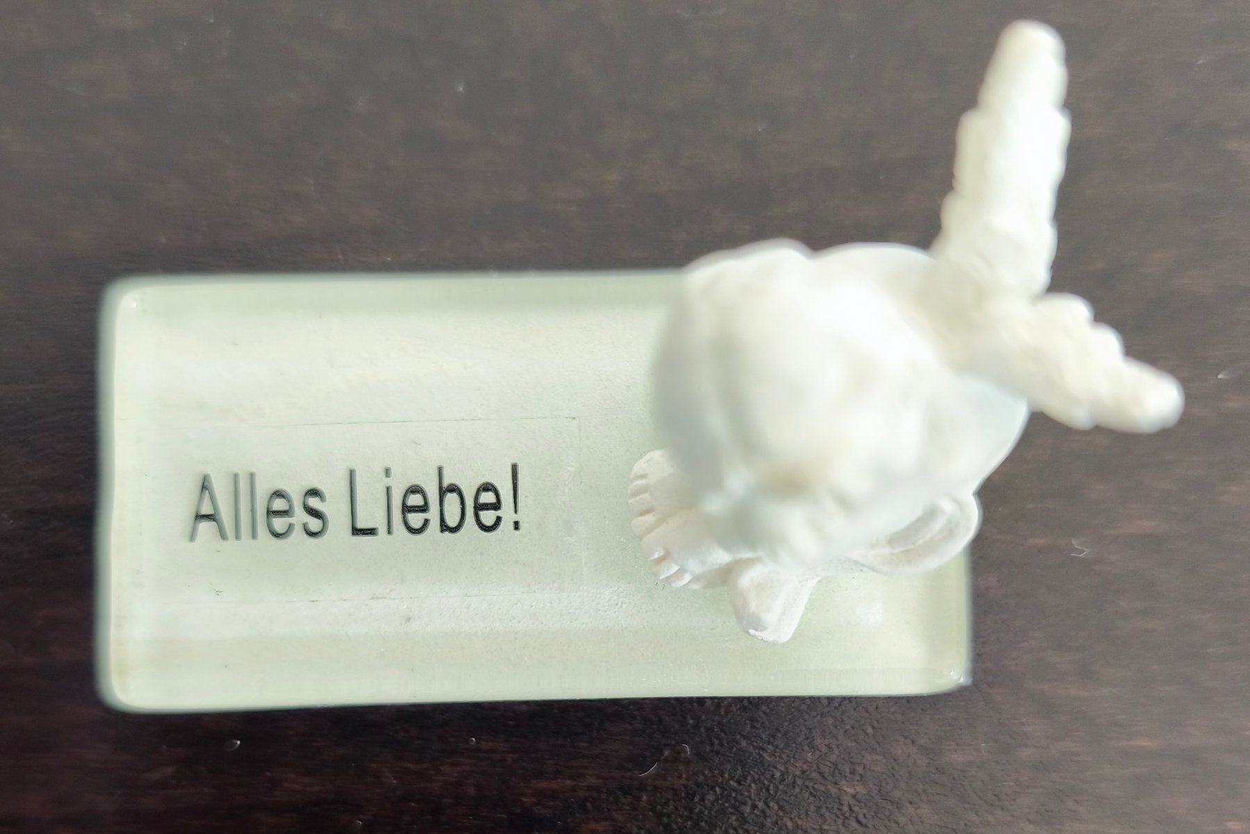 Statuette: Engel-Figur mit "Alles Liebe!"-Botschaft, Zustand Top! – Usato da St. Gallen venduto da Arti24 3