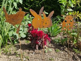 3er Set Tiere Rosteisen 50 - 60cm Höhe