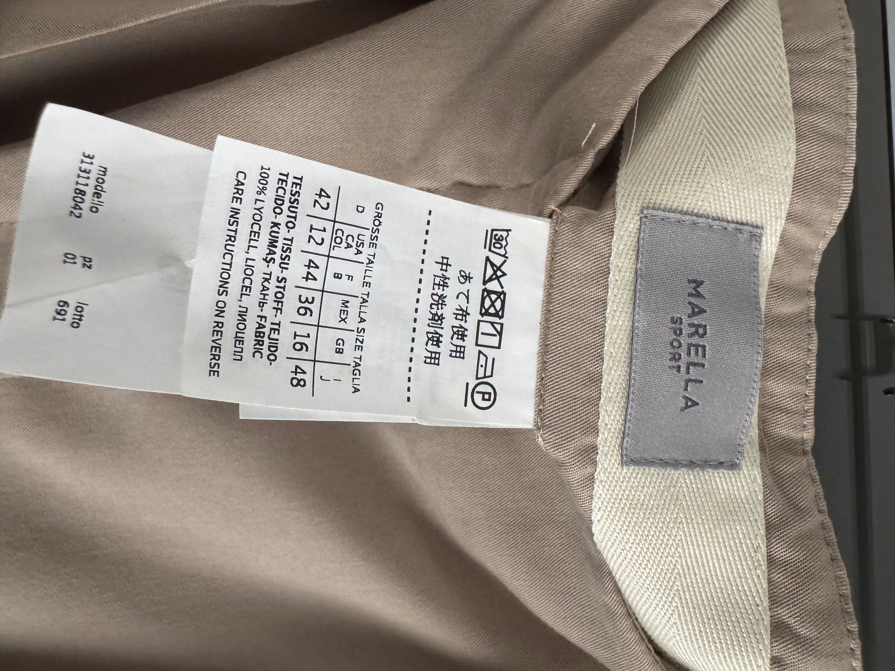 Marella Pantaloni: Marella Lyocell Hose, beige, Gr.42 – Nuovo (secondo la descrizione) da Baden venduto da Sakilili 1