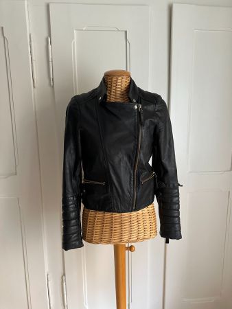 ZARA - Lederjacke schwarz S