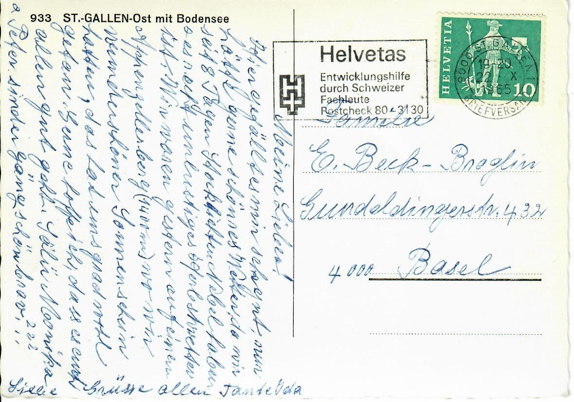 Cartoline postali: St. Gallen Ost – Usato da Hochdorf venduto da Ziegel-16 1