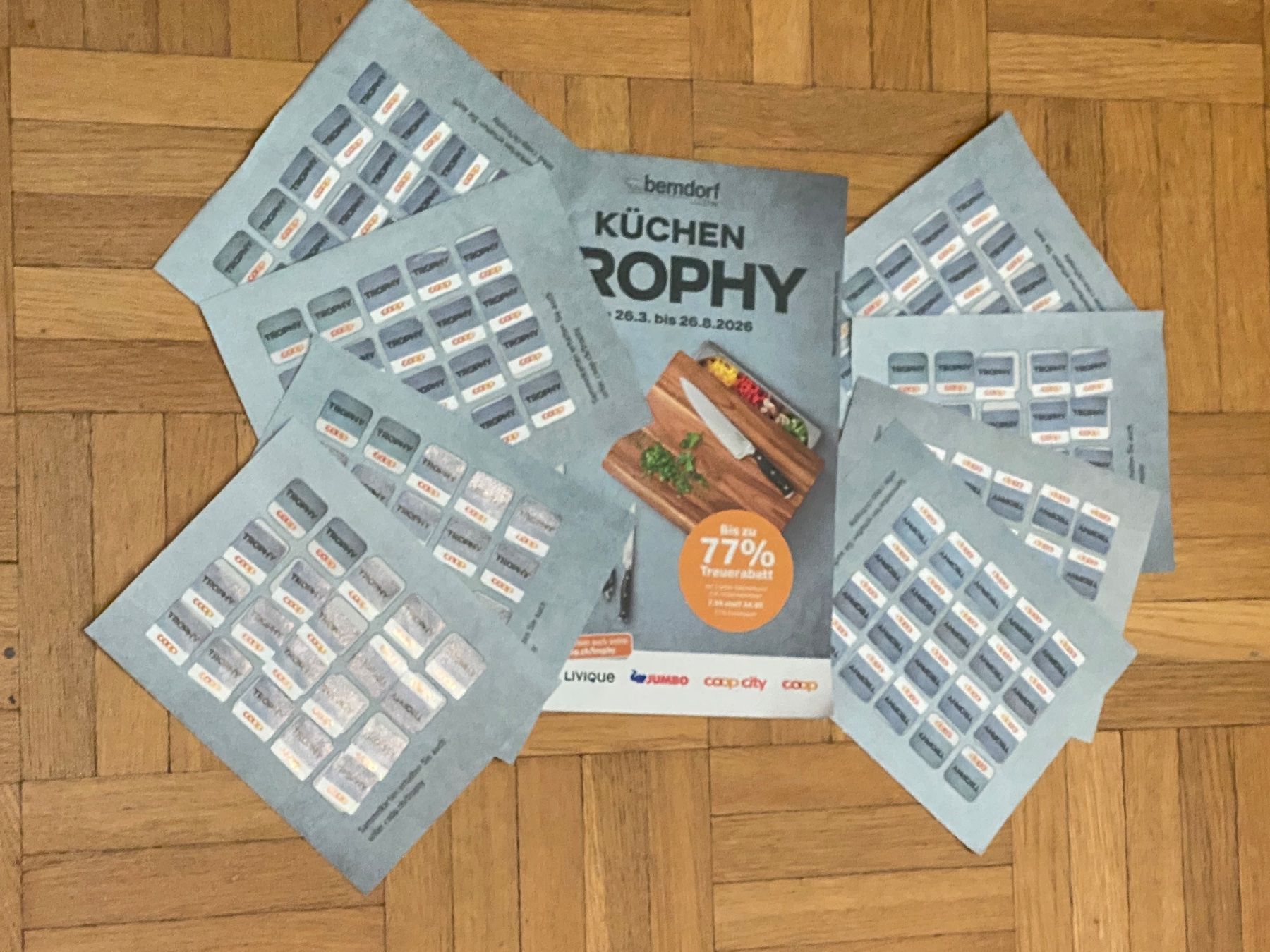 Coop Raccolte di bollini & punti: 8 volle Sammelkarten Coop Küchen Trophy – Nuovo (secondo la descrizione) da Dietlikon venduto da sepiwaku
