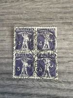 Briefmarken HELVETIA 3 Rappen Block 4 Stück guter Zustand
