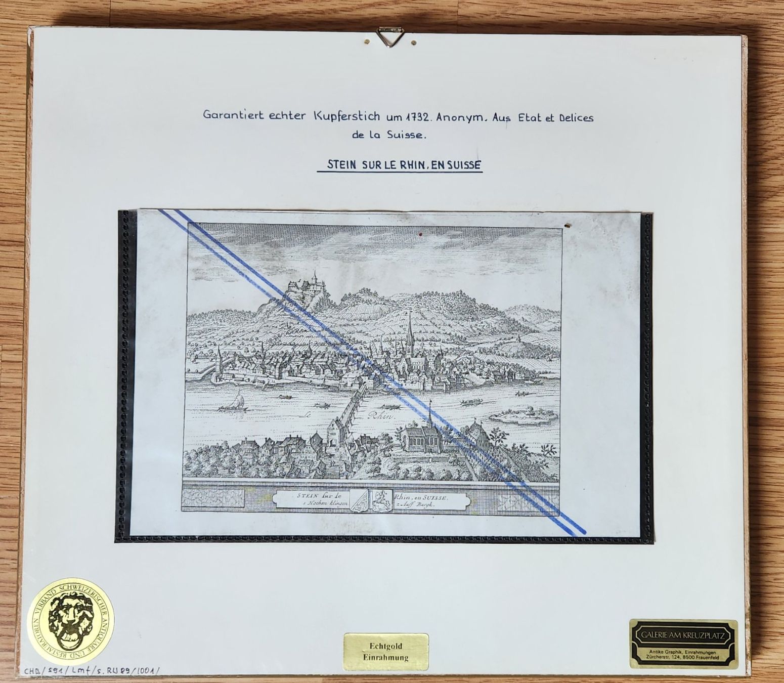 Stiche: Kupferstich Stein am Rhein 1732 – Gebraucht aus Eschenbach LU von Spookyman 1