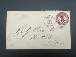 1894 Brief Natchez nach New Orleans mit eigedr. Marke (G640)