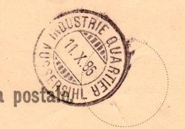 PK, Stempel - Industrie Quartier Aussersihl 1886