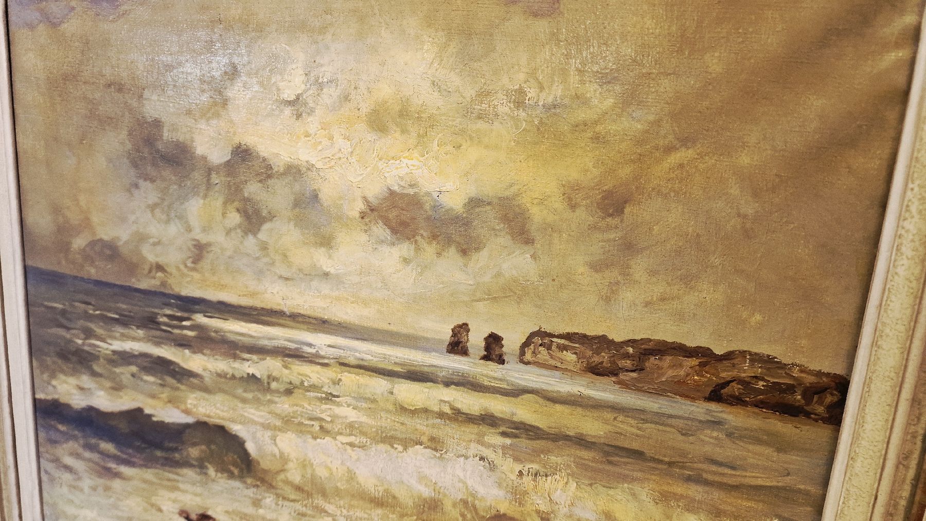 Dipinti: Ölgemälde, Meerlandschaft, signiert – Usato da BERN venduto da Intarsia 2