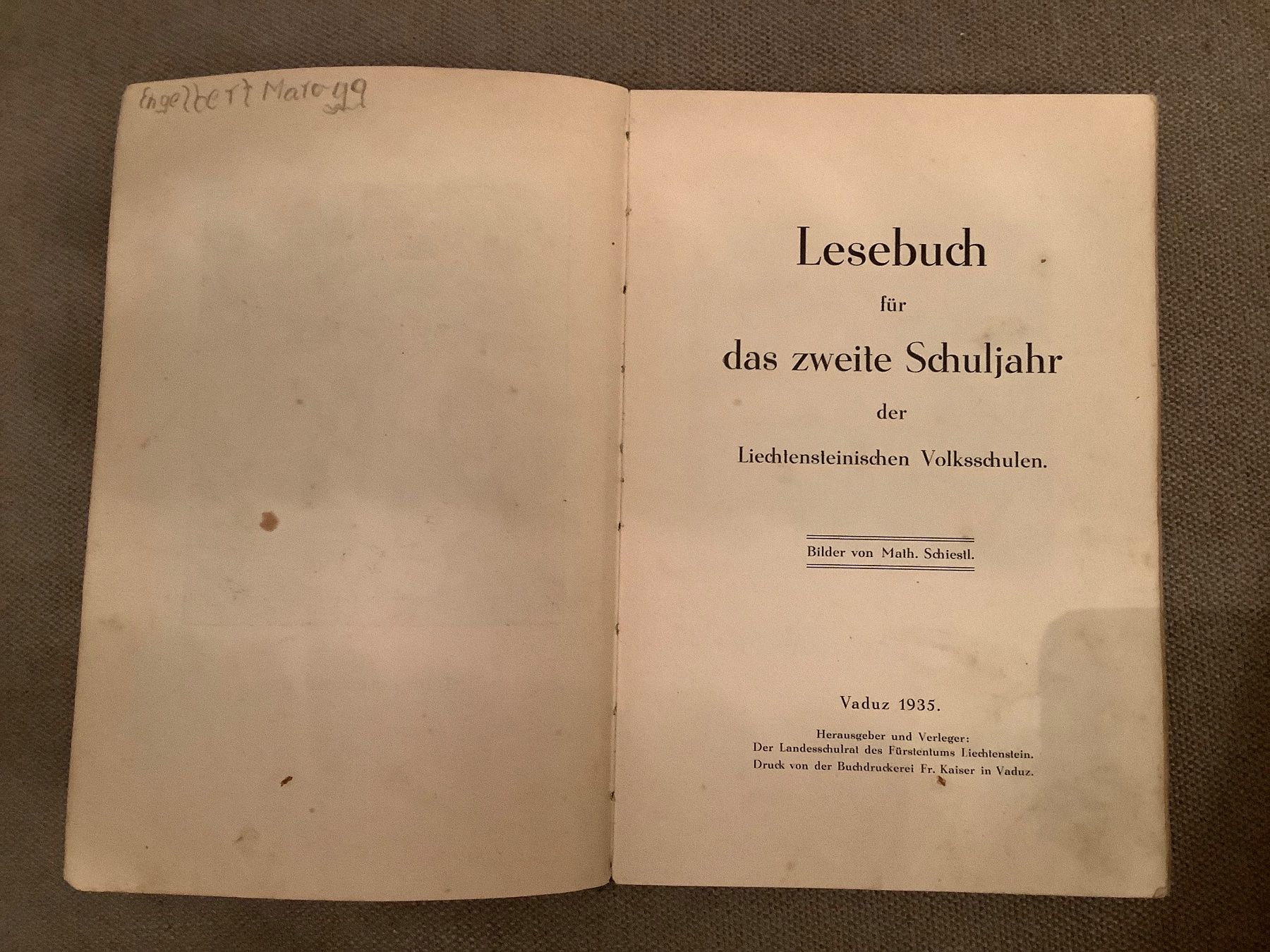 Libri: Antikes Lesebuch von 1935 – Usato da Triesen venduto da boston7