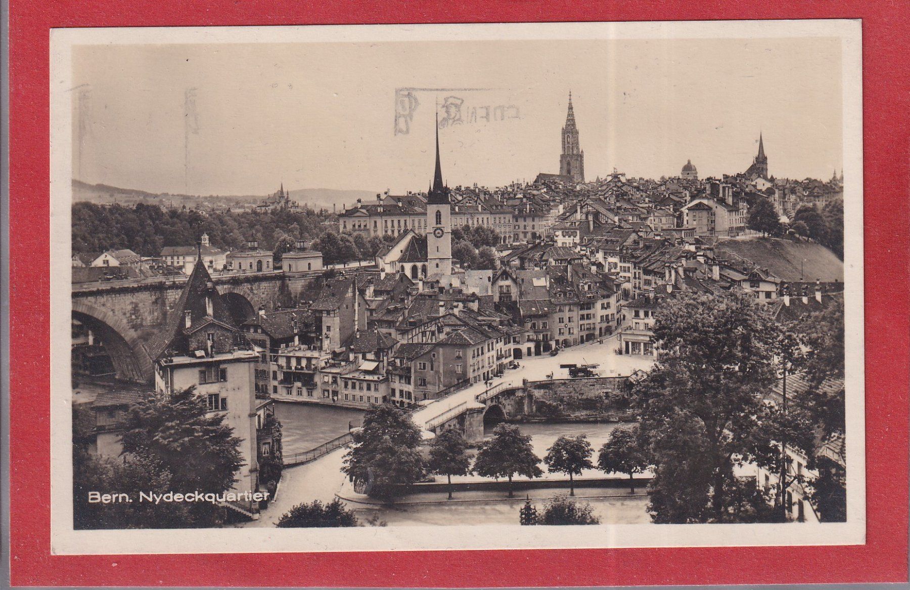 Ansichtskarten: Bern - Nydeckquartier - 1928 – Gebraucht aus Orvin von Pyaeschli