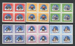2000, Dauermarken Souvenirs, Viererblöcke **