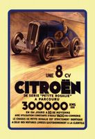 Blechschild-CITROEN UNE 8 CV-A PARCOURU 300 000 KMS