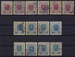 Deutschösterreich 1920/21 Wappenmotiv 5+ 10 Kronen gest.