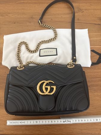 Gucci Marmont Top Handle Bag, Schwarz