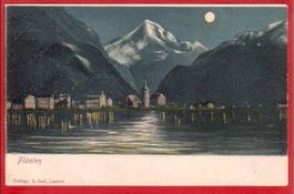FLÜELEN, MONDSCHEIN-LITHO 1900/05