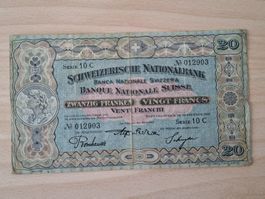 Schweizer Banknote 20 Franken, JG 1927