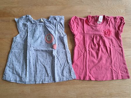 2 Sommer T-Shirts, Grösse 86 H&M + C&A