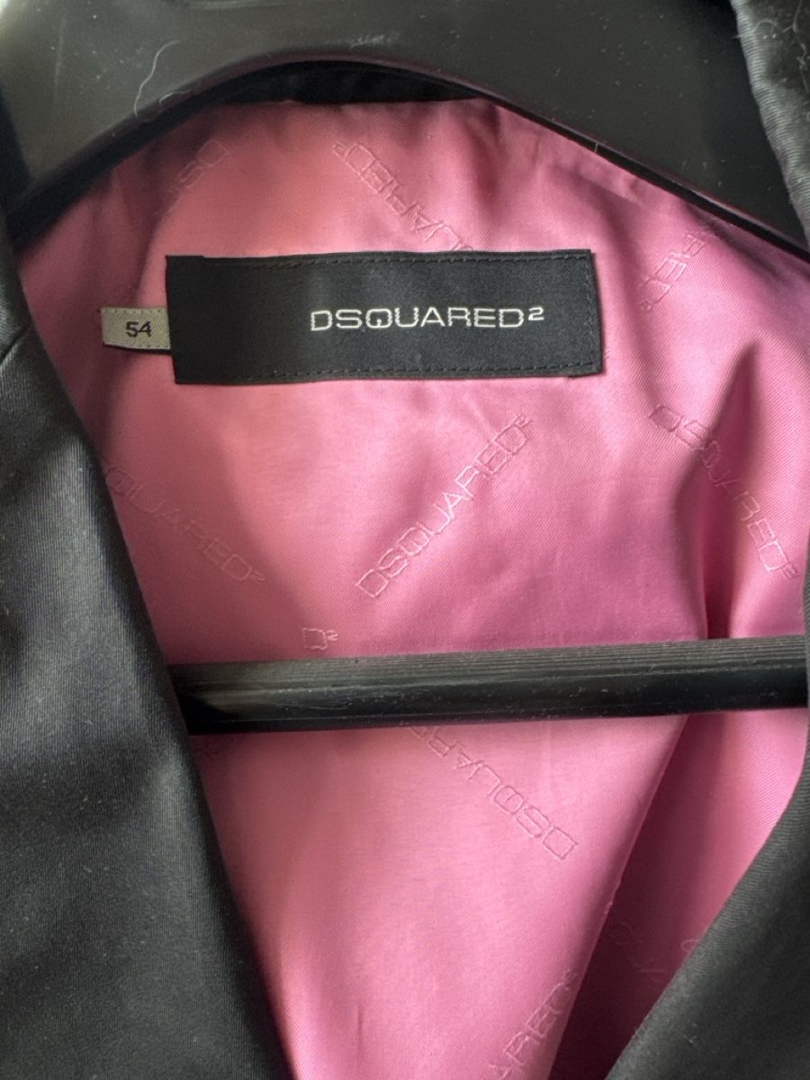 Dsquared2 Jacken: Schwarzer Dsquared2 Blazer mit pinkem Innenfutter, Grösse 54 – Neu (gemäss Beschreibung) aus Zollikofen von Warmhals 1