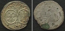 MONTFORT 1/2 Kreuzer 1732 ANTON III. Billon ERHALTUNG! vz+