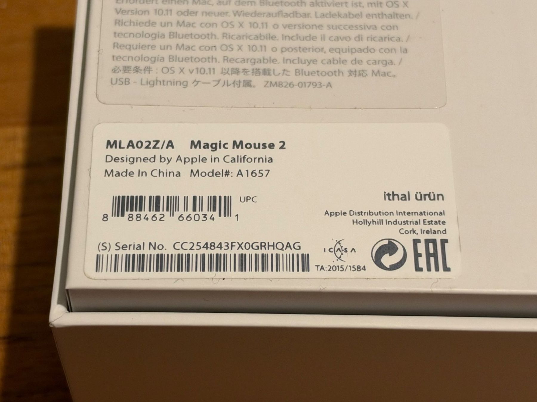 Apple Mouse: Apple Magic Mouse 2 (weiss) – Usato da Zürich venduto da rbmsx 3