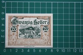 currency voucher austria wald 20 heller 1920
