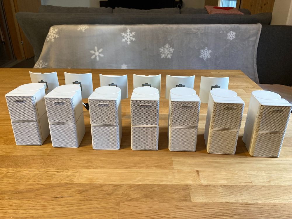 Bose cube speaker boxen weiss mit wandhalterung kaufen auf ricardo