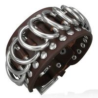 Steampunk Lederarmband / Bracelet braun