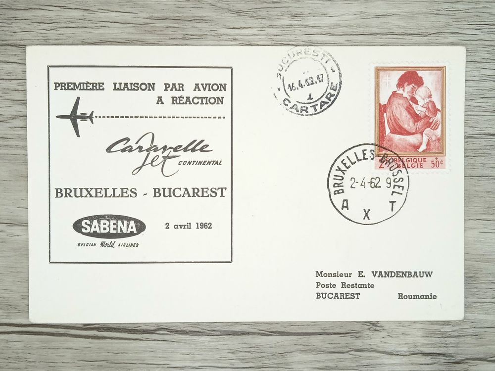 TR77 Enveloppe + Timbre Belgique 1962 Theme Aviation (Gebraucht) in ...
