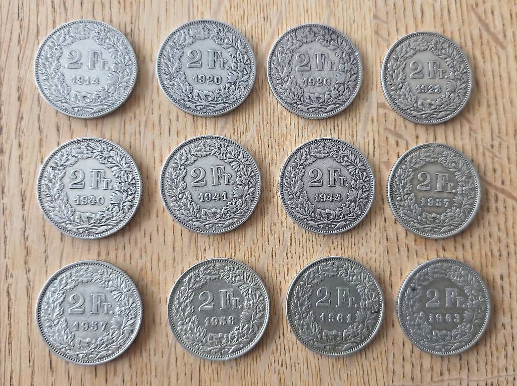 Tutti le monete: Silbermünzen 50rp bis 5fr – Usato da Samedan venduto da Andri87 1