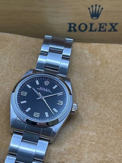 Rolex Orologi: Rolex Oyster Perpetual 31 77080 Black Schwarz 3-6-9 Full – Usato da Lugano venduto da luganotopwatches 1